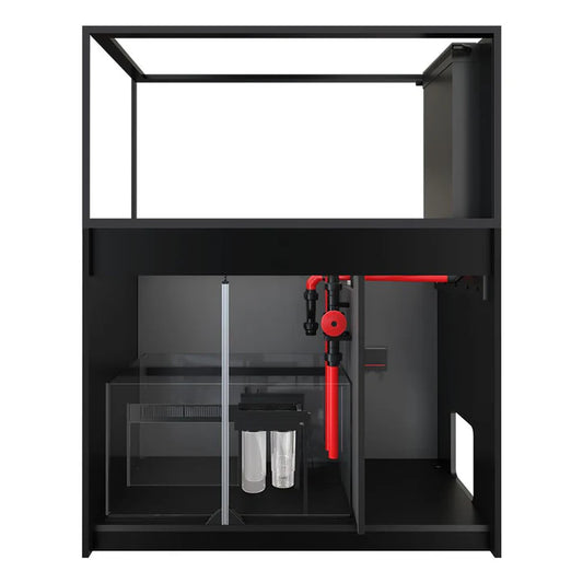 Red Sea Reefer Peninsula 500 G3 sump system with advanced filtration, return pump, and quiet overflow setup.