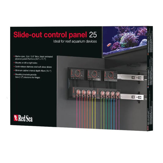 Red Sea Slide-Out Control Panel 60 for REEFER aquariums – ideal for mounting and organizing aquarium controllers and power supplies.
