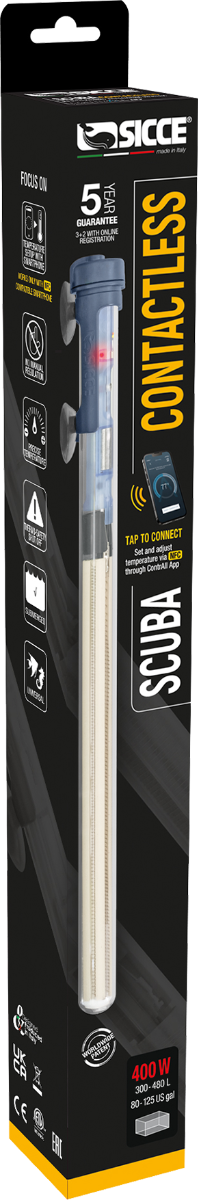 Sicce Scuba ContactLess 400 Watt Submersible Heater
