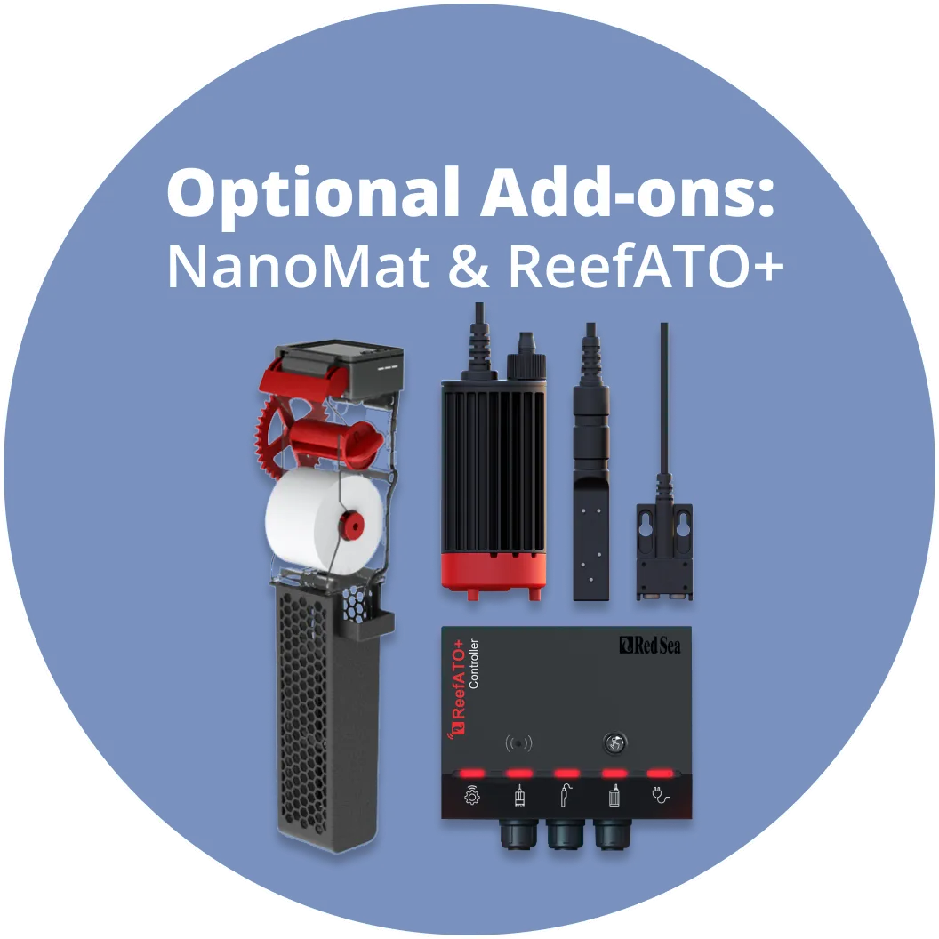 Ultra-Clear Glass Display of Red Sea MAX Nano G2 XXL Equipment